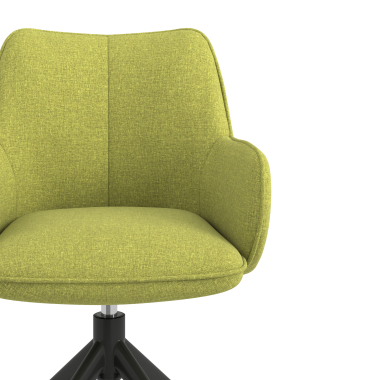 meeting room chair green swivel fabric upholstered armrests 5