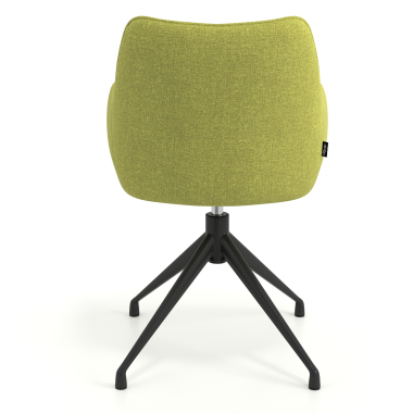 meeting room chair green swivel fabric upholstered armrests 6