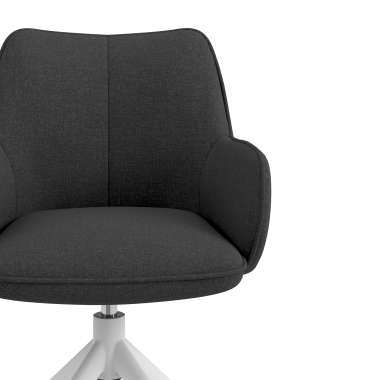 meeting room chair anthracite swivel fabric upholstered armrests 5