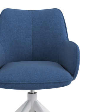 meeting room chair blue swivel fabric upholstered armrests 5