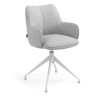 Meeting chair with castors Nora, aluminium base