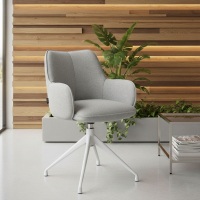Upholstered meeting chair Nora, aluminium base