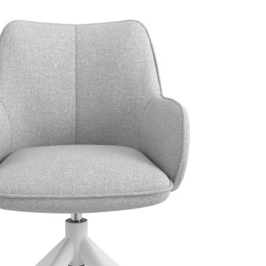meeting room chair gray swivel fabric upholstered armrests 5
