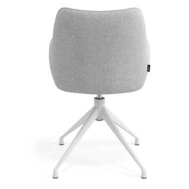 meeting room chair gray swivel fabric upholstered armrests 6