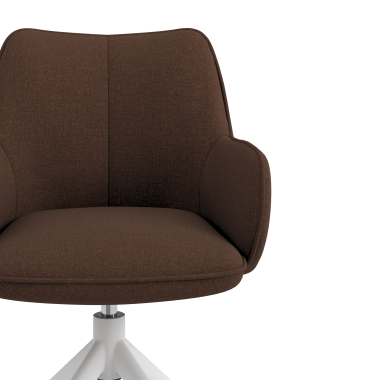 meeting room chair brown swivel fabric upholstered armrests 5
