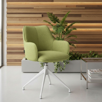Upholstered meeting chair Nora, aluminium base