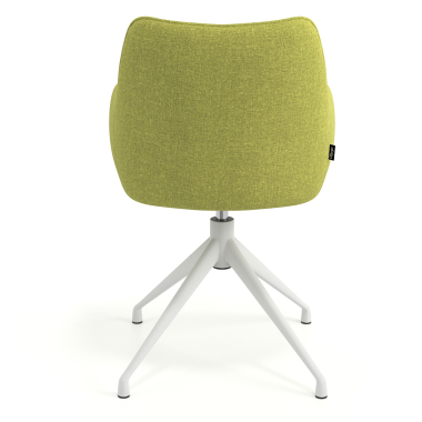 meeting room chair green swivel fabric upholstered armrests 6