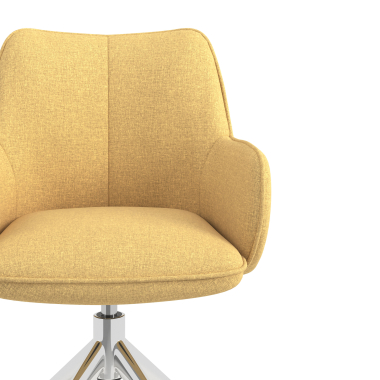 meeting room chair yellow swivel fabric upholstered armrests 5