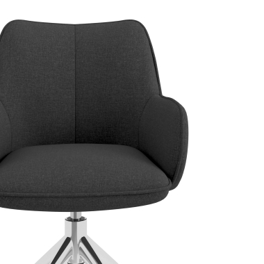 meeting room chair anthracite swivel fabric upholstered armrests 5