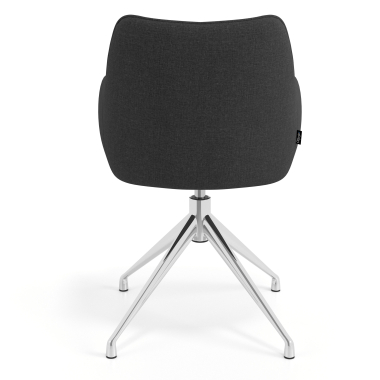 meeting room chair anthracite swivel fabric upholstered armrests 6
