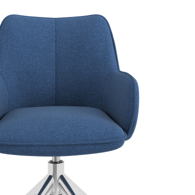 meeting room chair blue swivel fabric upholstered armrests 5
