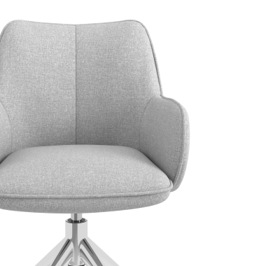 meeting room chair gray swivel fabric upholstered armrests 5