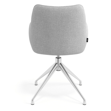 meeting room chair gray swivel fabric upholstered armrests 6