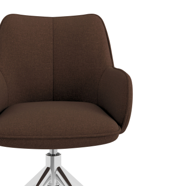 meeting room chair brown swivel fabric upholstered armrests 5