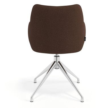 meeting room chair brown swivel fabric upholstered armrests 6