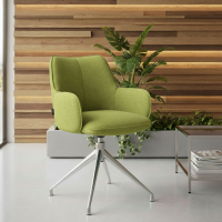 Upholstered meeting chair Nora, aluminium base