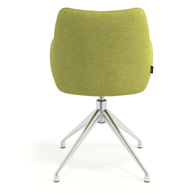 meeting room chair green swivel fabric upholstered armrests 6