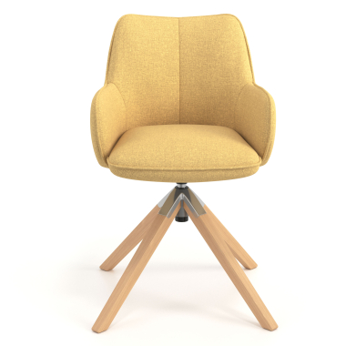 meeting room chair yellow wooden swivel fabric upholstered armrests 4