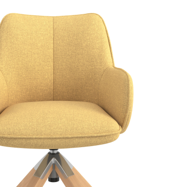 meeting room chair yellow wooden swivel fabric upholstered armrests 5