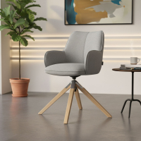 Meeting chair Nora, swivel wooden base