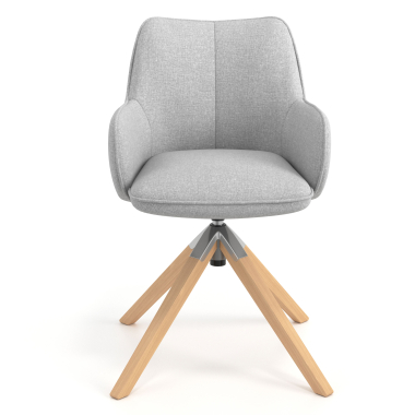 meeting room chair gray wooden swivel fabric upholstered armrests 4