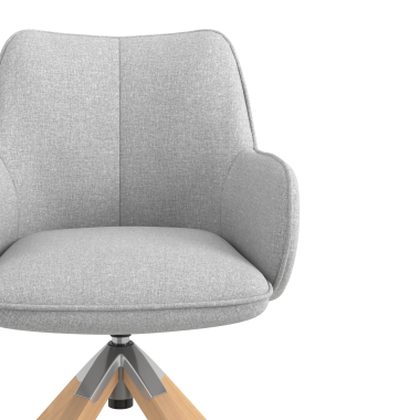 meeting room chair gray wooden swivel fabric upholstered armrests 5