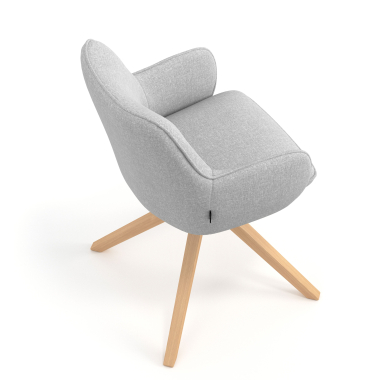 meeting room chair gray wooden swivel fabric upholstered armrests 7