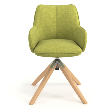 meeting room chair green wooden swivel fabric upholstered armrests 4