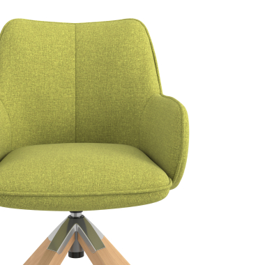 meeting room chair green wooden swivel fabric upholstered armrests 5