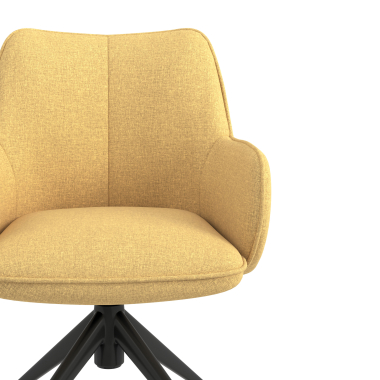 meeting room chair black yellow swivel with casters fabric upholstered armrests 5