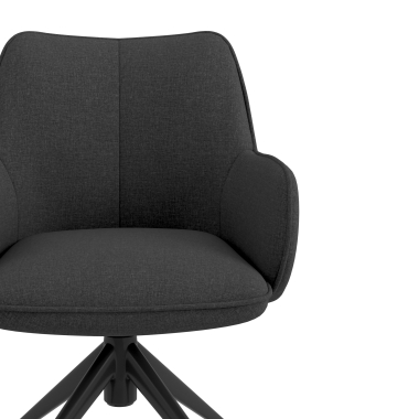 meeting room chair black anthracite swivel with casters fabric upholstered armrests 5