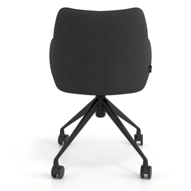 meeting room chair black anthracite swivel with casters fabric upholstered armrests 6