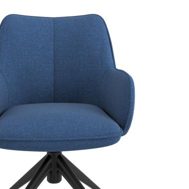 meeting room chair black blue swivel with casters fabric upholstered armrests 5