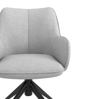 meeting room chair black gray swivel with casters fabric upholstered armrests 5