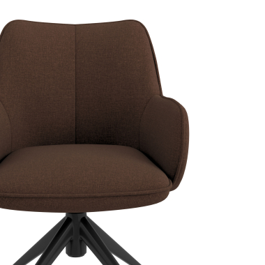 meeting room chair brown swivel with casters fabric upholstered armrests 5