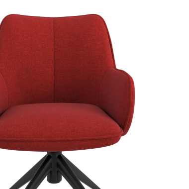 meeting room chair red swivel with casters fabric upholstered armrests 5