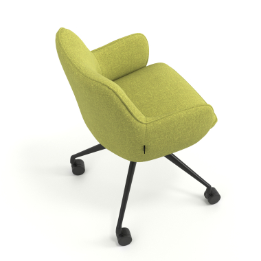 meeting room chair green swivel with casters fabric upholstered armrests 7