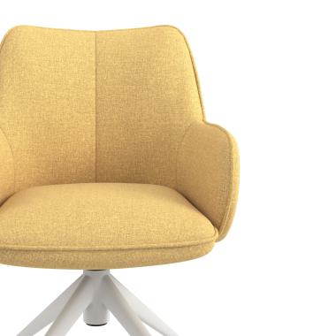 meeting room chair yellow swivel with casters fabric upholstered armrests 5