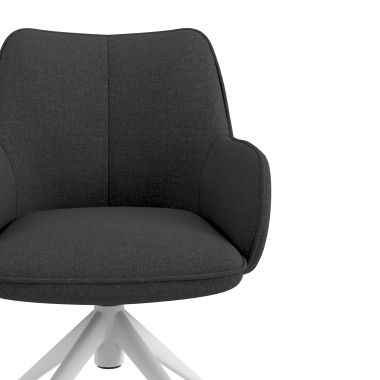 meeting room chair anthracite swivel with casters fabric upholstered armrests 5