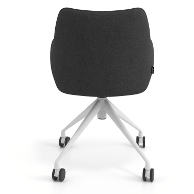 meeting room chair anthracite swivel with casters fabric upholstered armrests 6