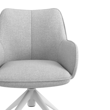 meeting room chair gray swivel with casters fabric upholstered armrests 5