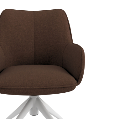 meeting room chair brown swivel with casters fabric upholstered armrests 5
