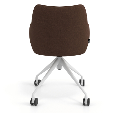 meeting room chair brown swivel with casters fabric upholstered armrests 6