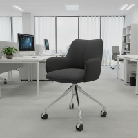 Meeting chair with castors...