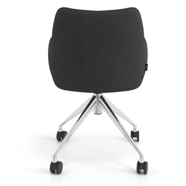 meeting room chair anthracite swivel with casters fabric upholstered armrests 6
