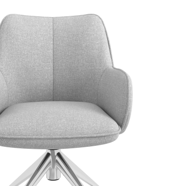 meeting room chair gray swivel with casters fabric upholstered armrests 5