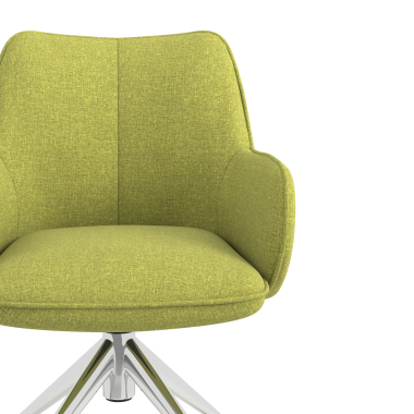 meeting room chair green swivel with casters fabric upholstered armrests 5