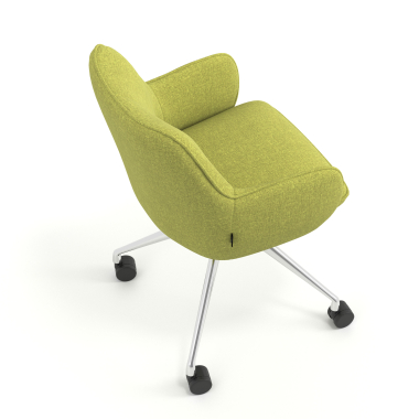 meeting room chair green swivel with casters fabric upholstered armrests 7