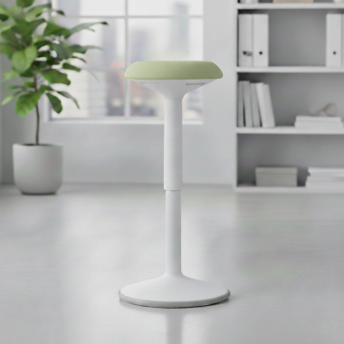 office stool white green activepro fabric no armrests 2