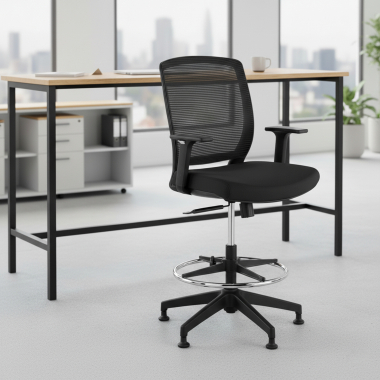 office stool black stool mesh 1d adjustable armrests 2